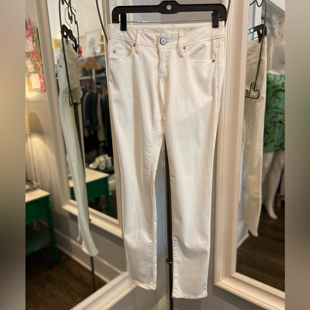 Lilly Pulitzer Worth Skinny White Pants Size 00 - Nwt